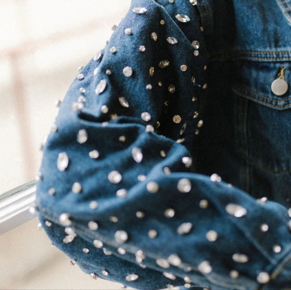 NWT Untamed Petals Denim Jacket, Size Small - Picture 2 of 11